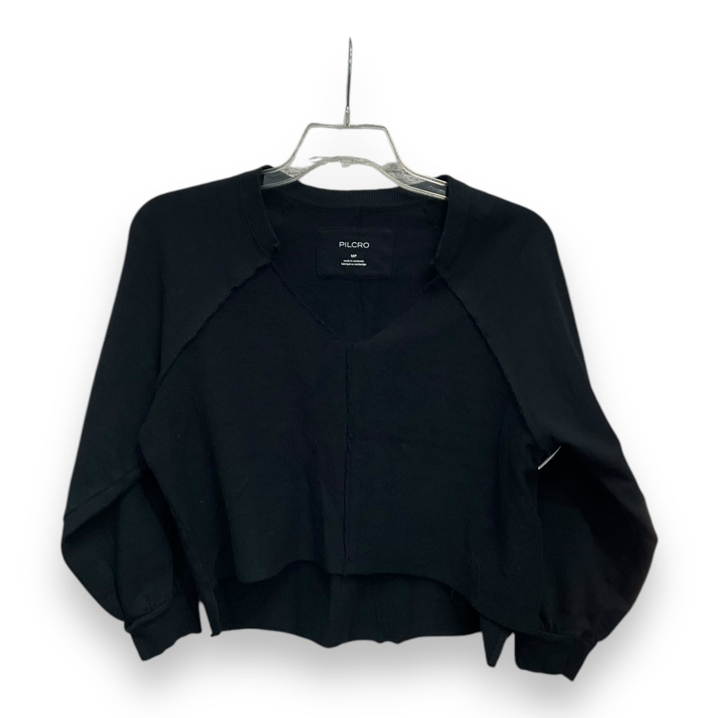 Top Long Sleeve Basic By Pilcro In Black, Size: M