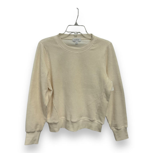 Sweatshirt Crewneck By Evereve In Cream, Size: S