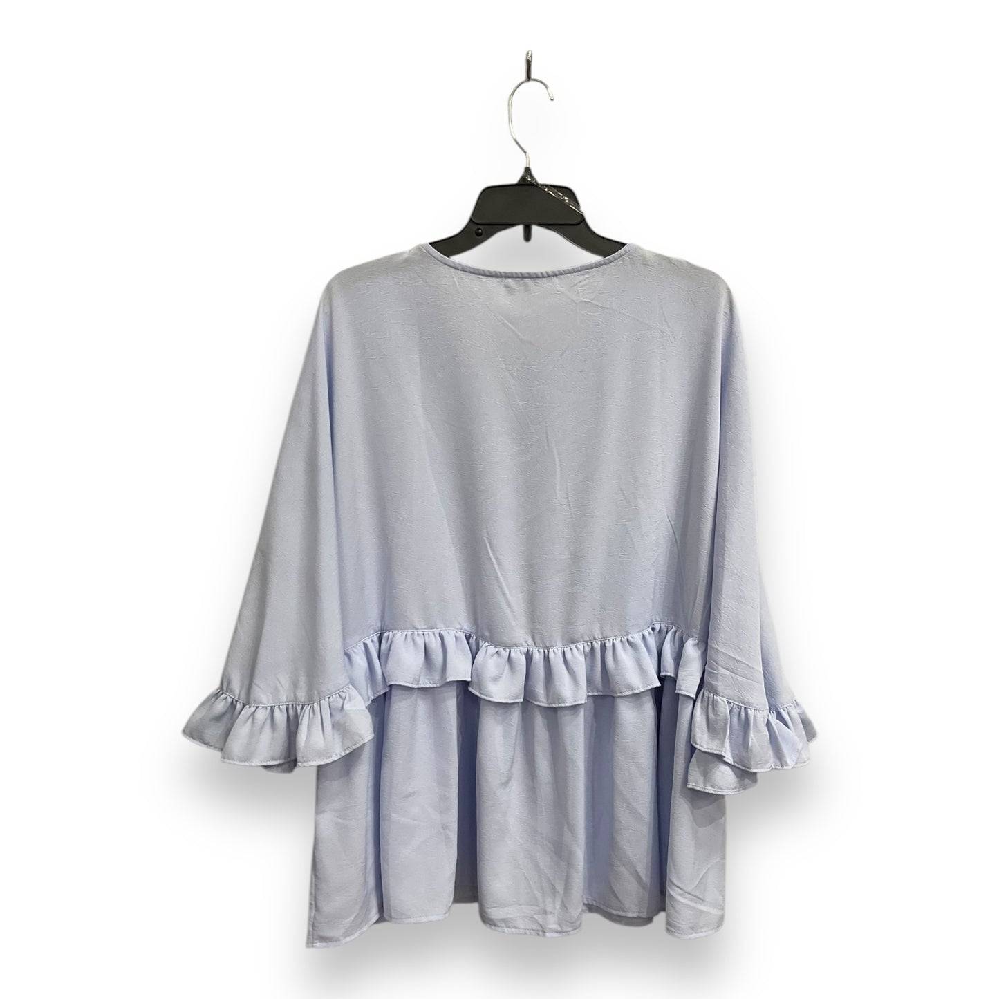 Blouse Short Sleeve By Entro In Blue, Size: Xl