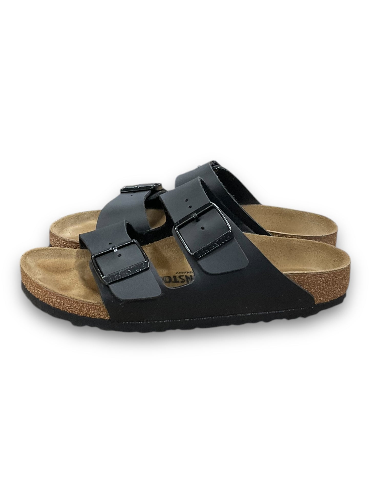 Sandals Flats By Birkenstock In Black, Size: 7