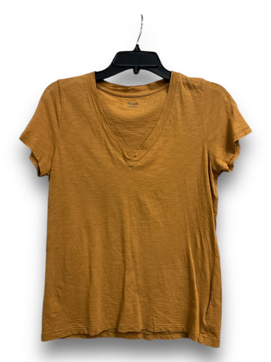 Top Short Sleeve Basic By Madewell In Yellow, Size: Xs