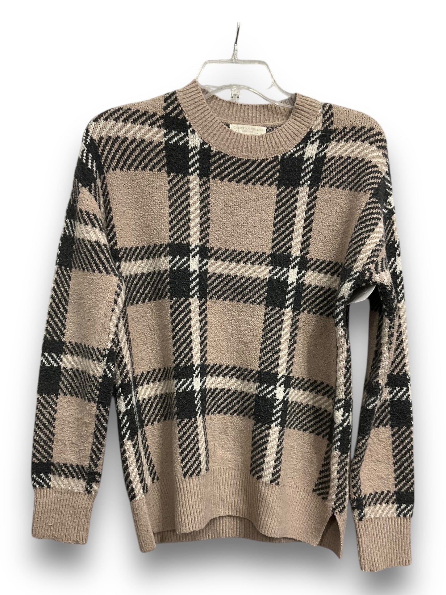 Sweater By Christian Siriano In Plaid Pattern, Size: Xs