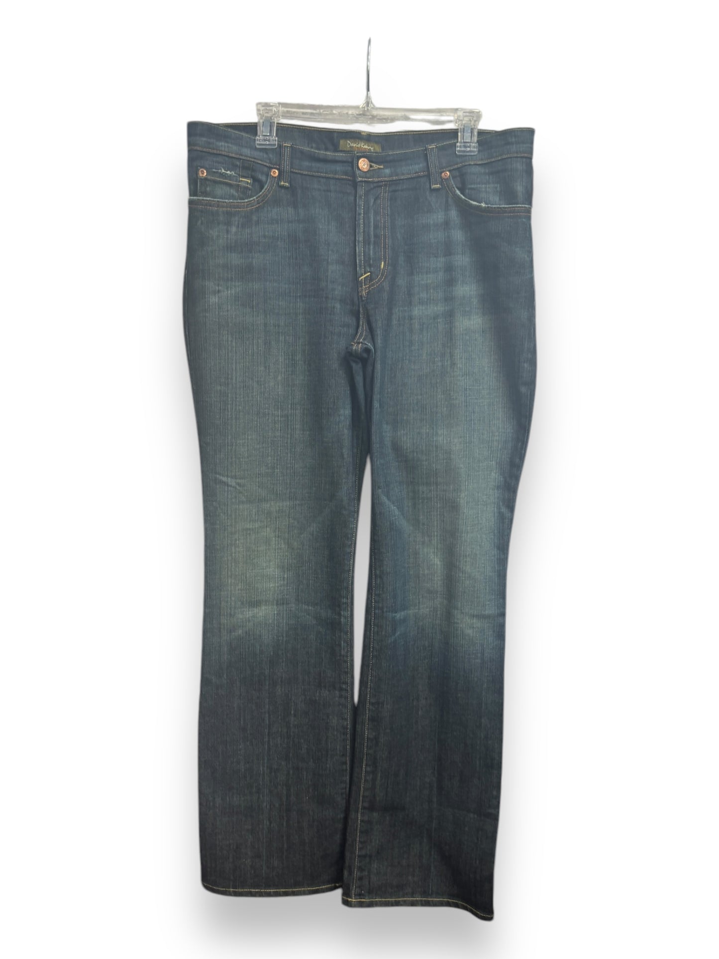 Jeans Straight By David Kahn In Blue Denim, Size: 14