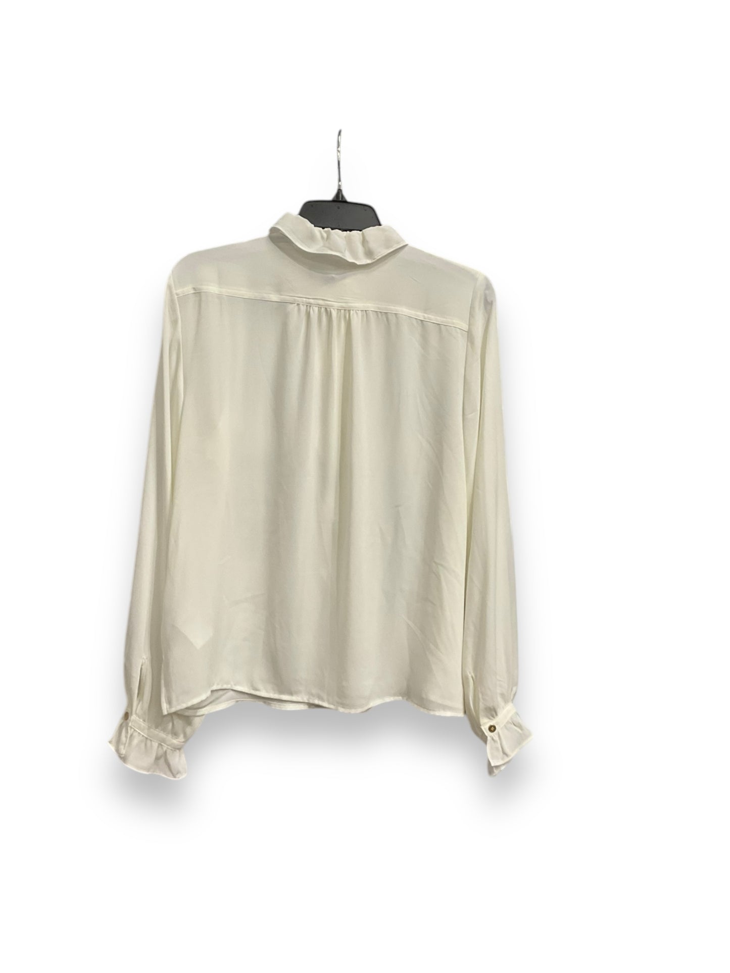 Blouse Long Sleeve By J. Crew In Cream, Size: M