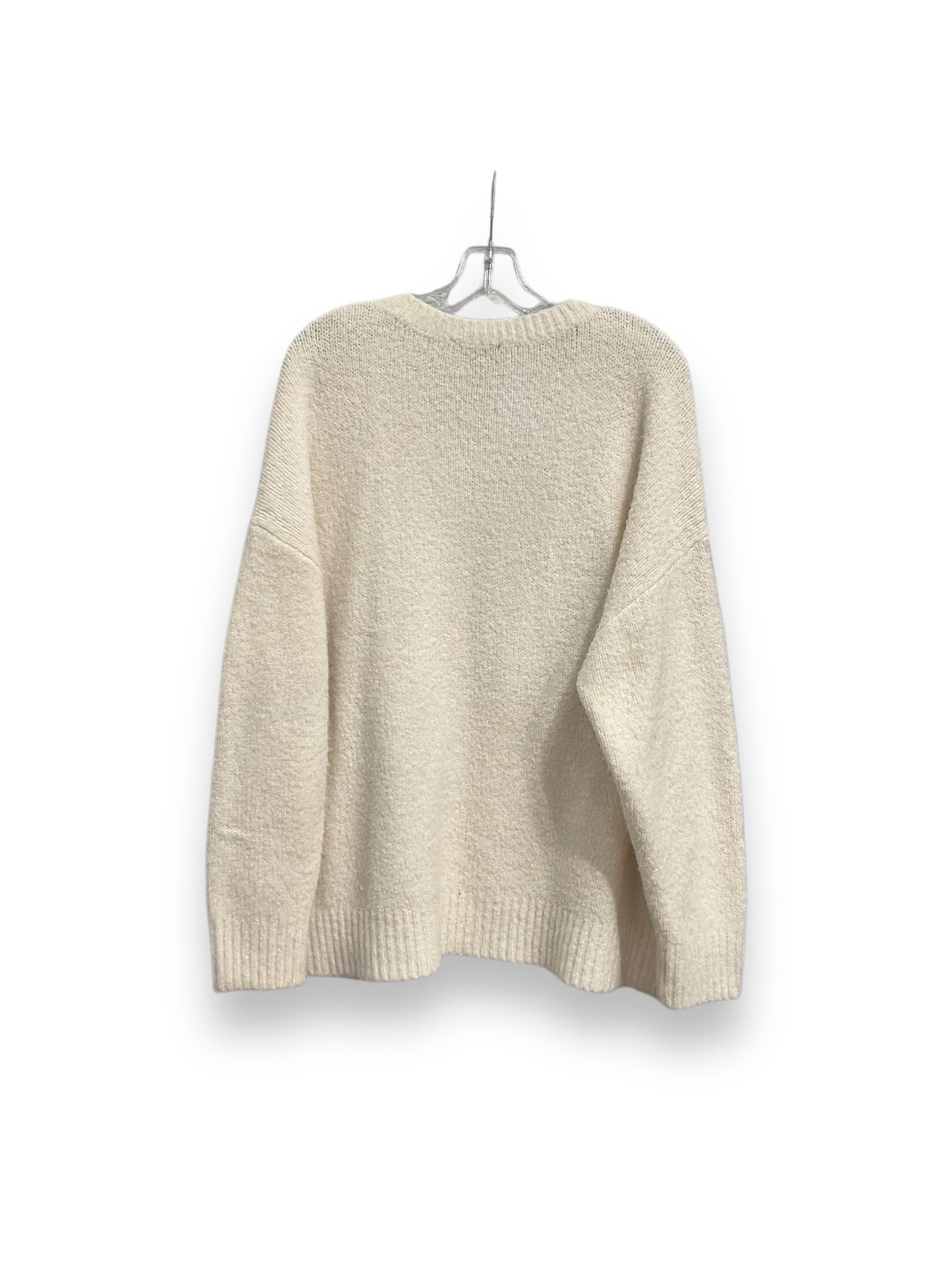 Sweater By Express In Cream, Size: L