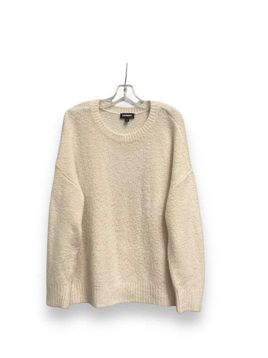 Sweater By Express In Cream, Size: L