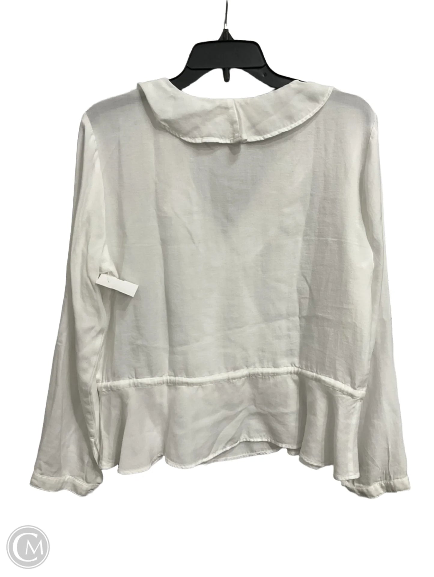 Blouse Long Sleeve By Cloth & Stone In White, Size: L