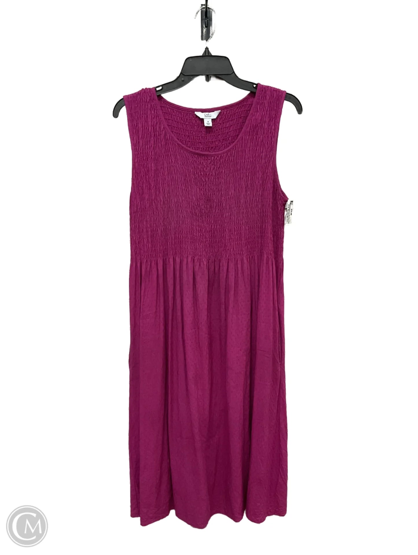 Dress Casual Midi By Croft And Barrow In Pink, Size: M