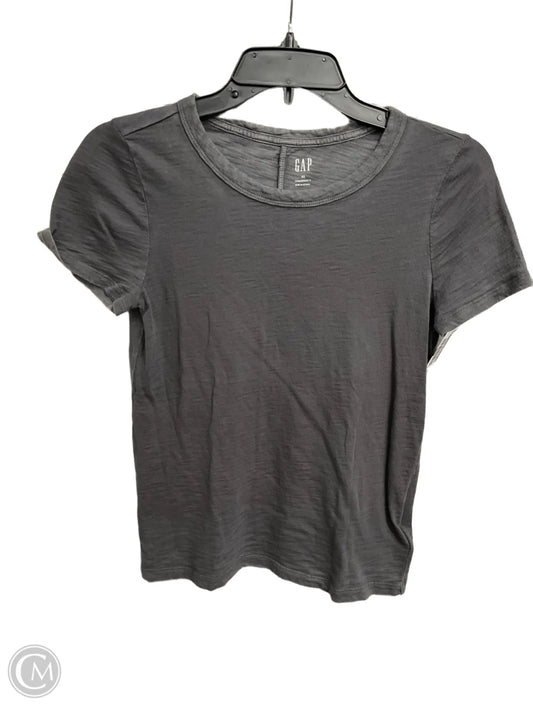 Top Short Sleeve Basic By Gap In Grey, Size: Xs