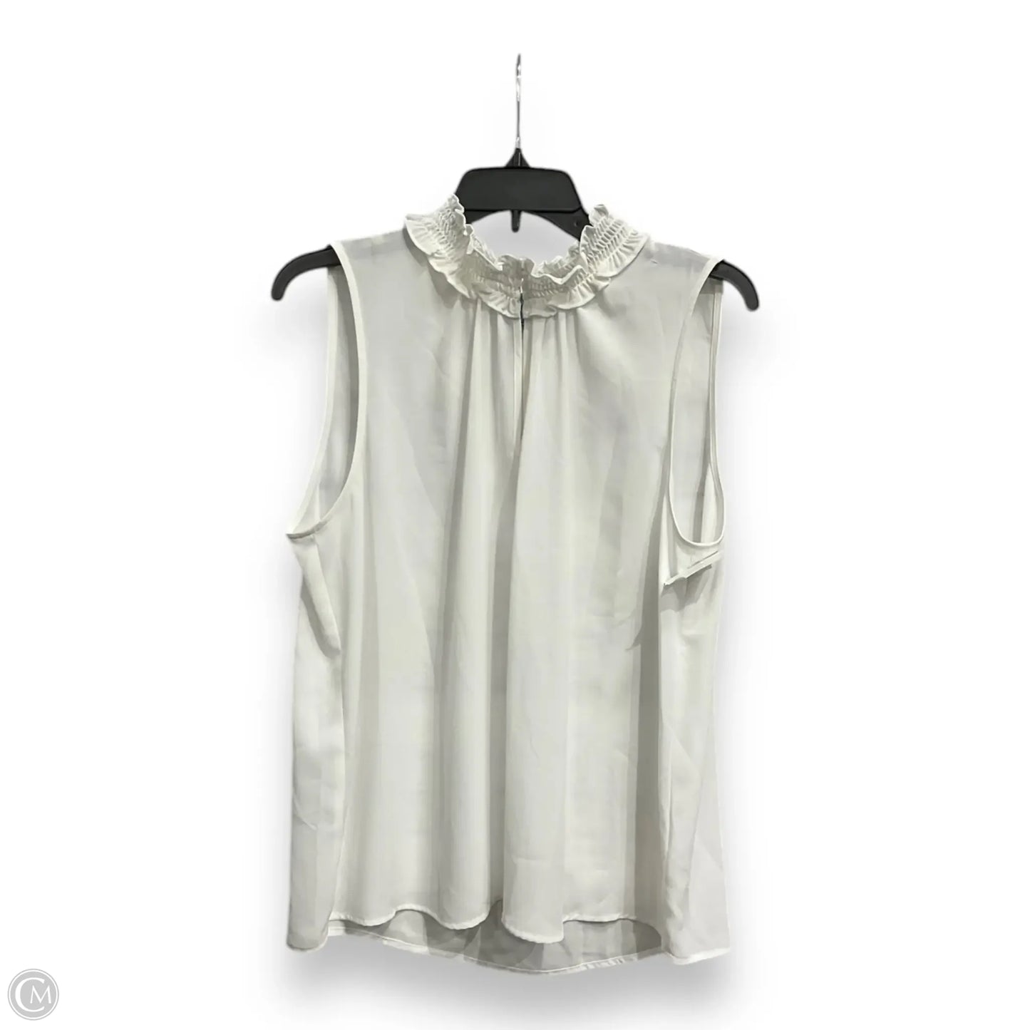 Blouse Sleeveless By Cece In White, Size: L