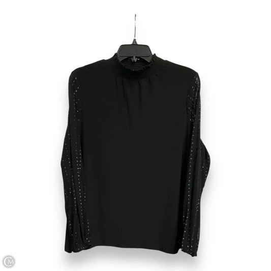 Top Long Sleeve By Anne Klein In Black, Size: L