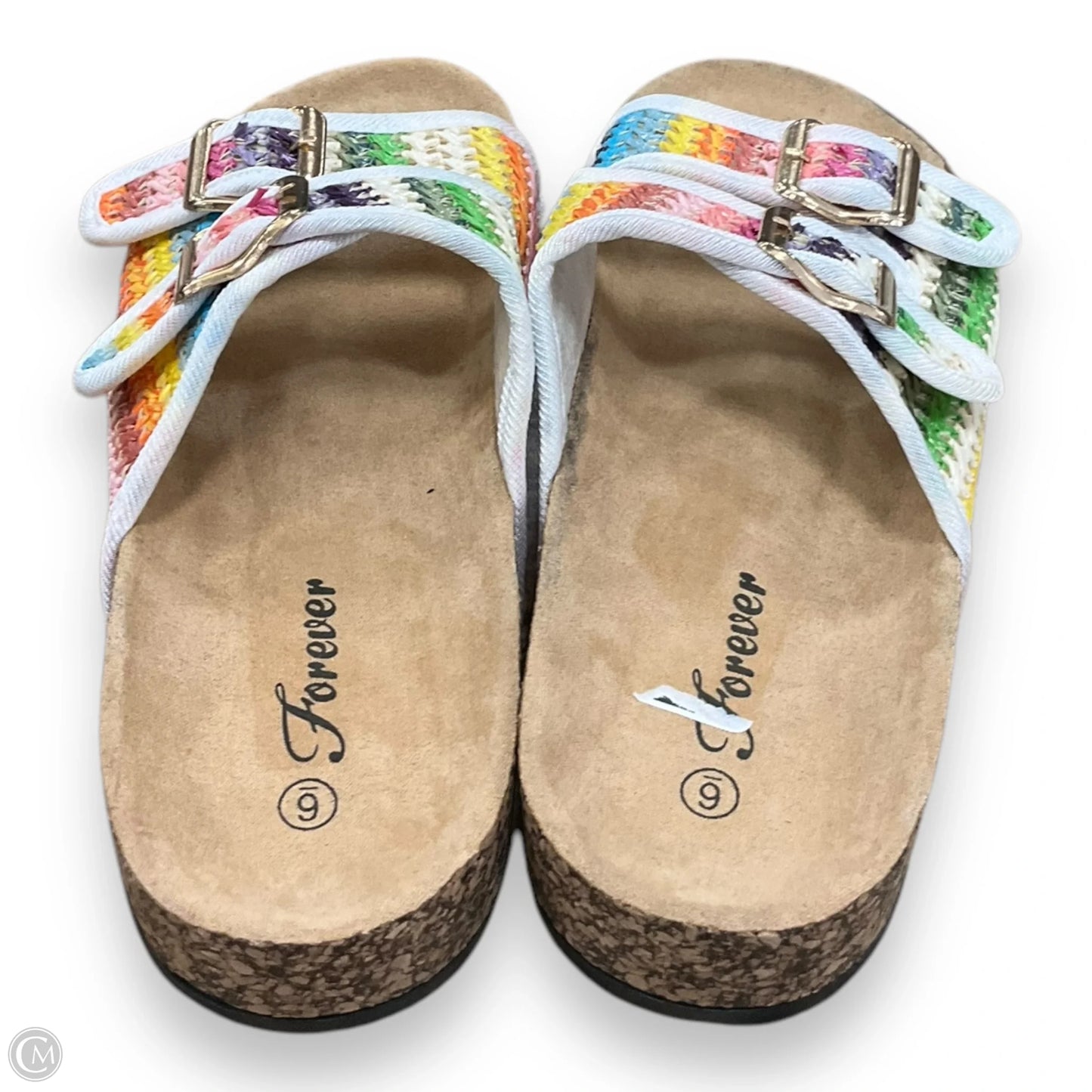 Sandals Flats By Forever In Rainbow Print