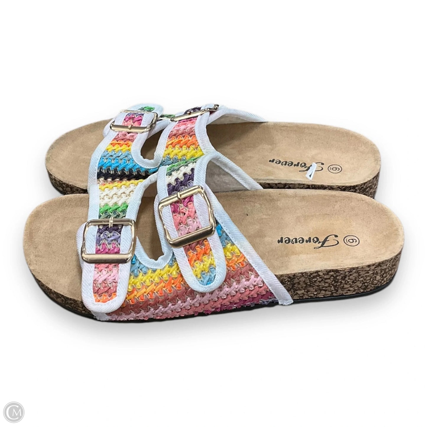 Sandals Flats By Forever In Rainbow Print