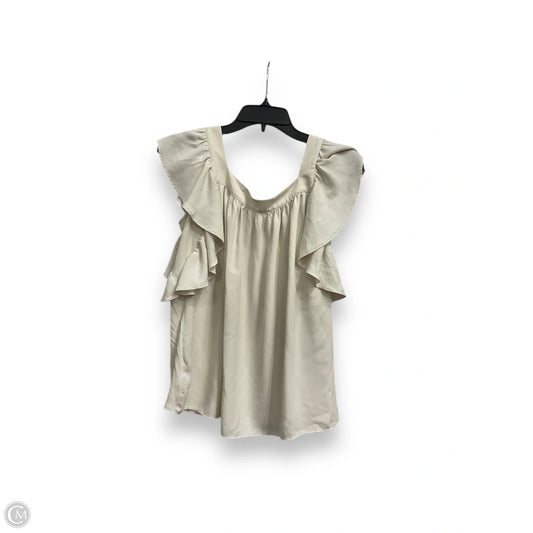 Top Sleeveless By Ann Taylor In Cream, Size: S