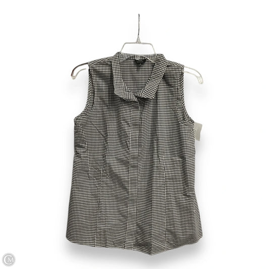 Blouse Sleeveless By Talbots In Plaid Pattern, Size: L