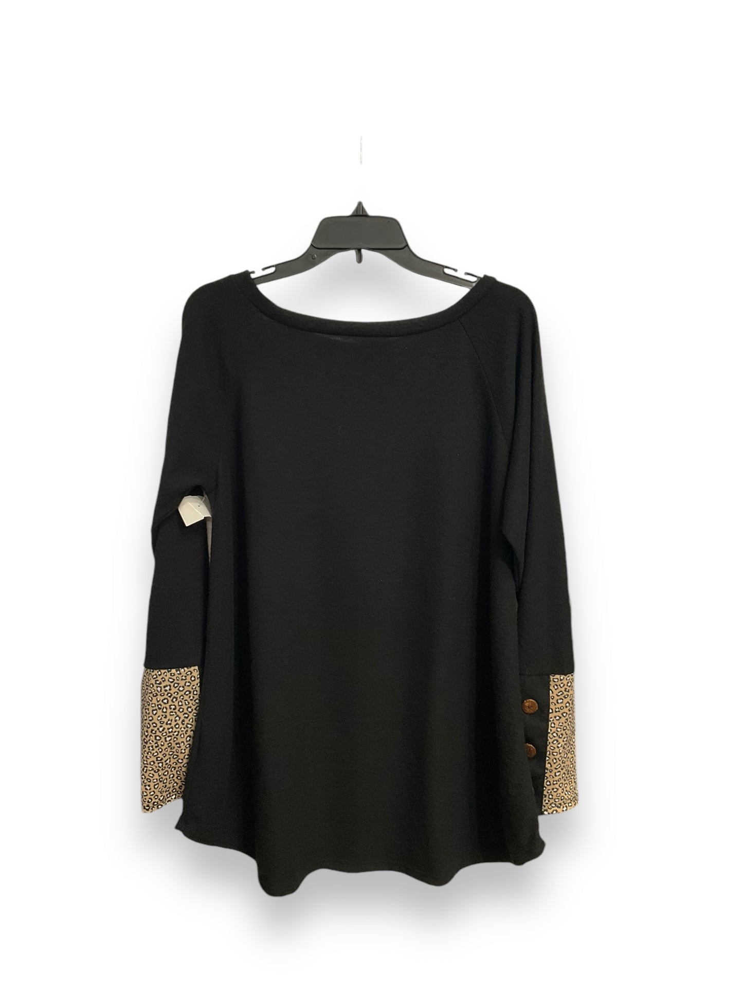 Tunic Long Sleeve By Clothes Mentor In Black, Size: M