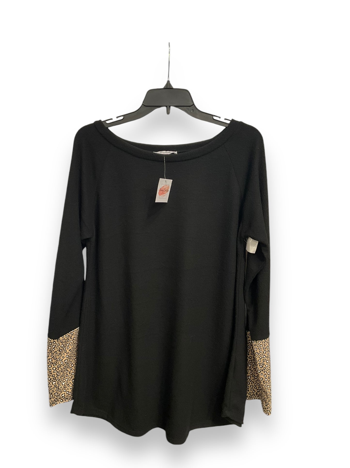 Tunic Long Sleeve By Clothes Mentor In Black, Size: M