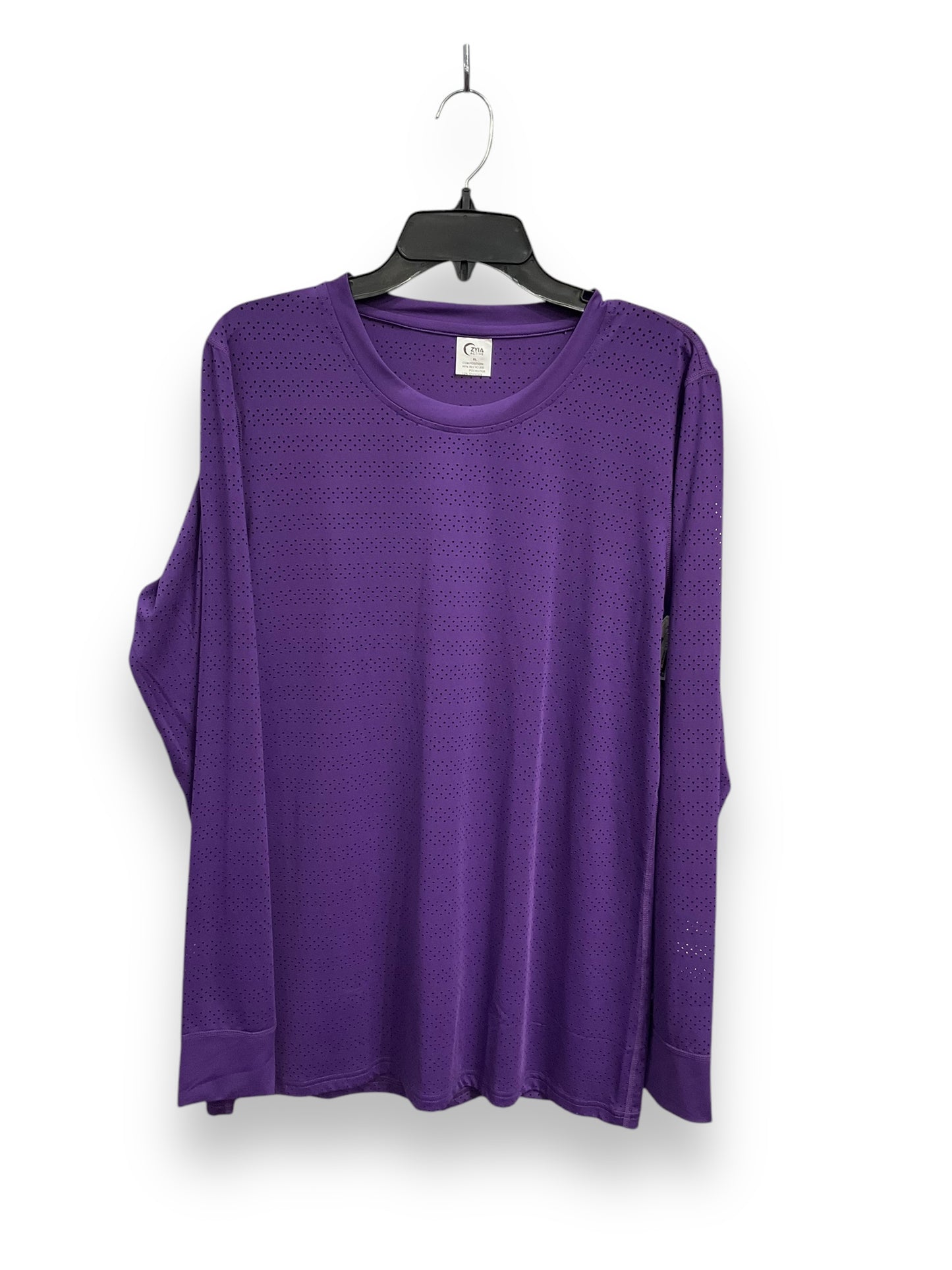 Athletic Top Long Sleeve Crewneck By Zyia In Purple, Size: Xl