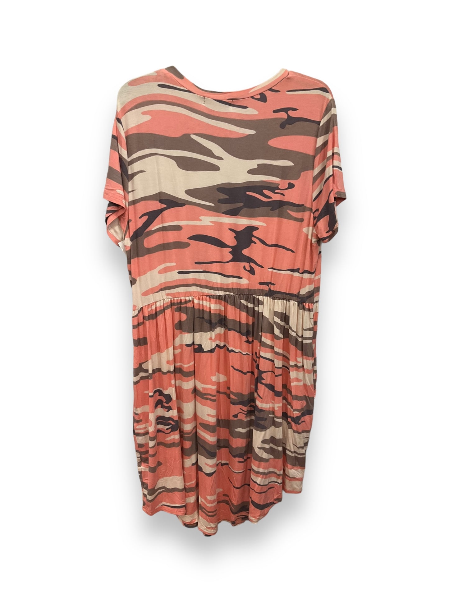 Camouflage Print Dress Casual Midi Clothes Mentor, Size Xxl