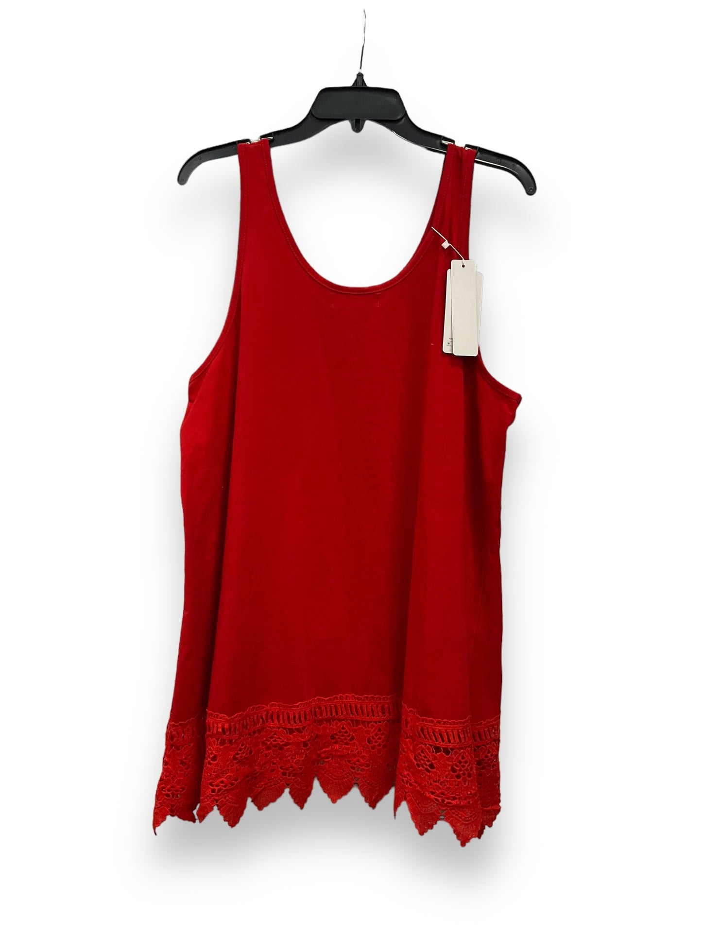 Top Sleeveless Basic By Clothes Mentor In Red, Size: 3x