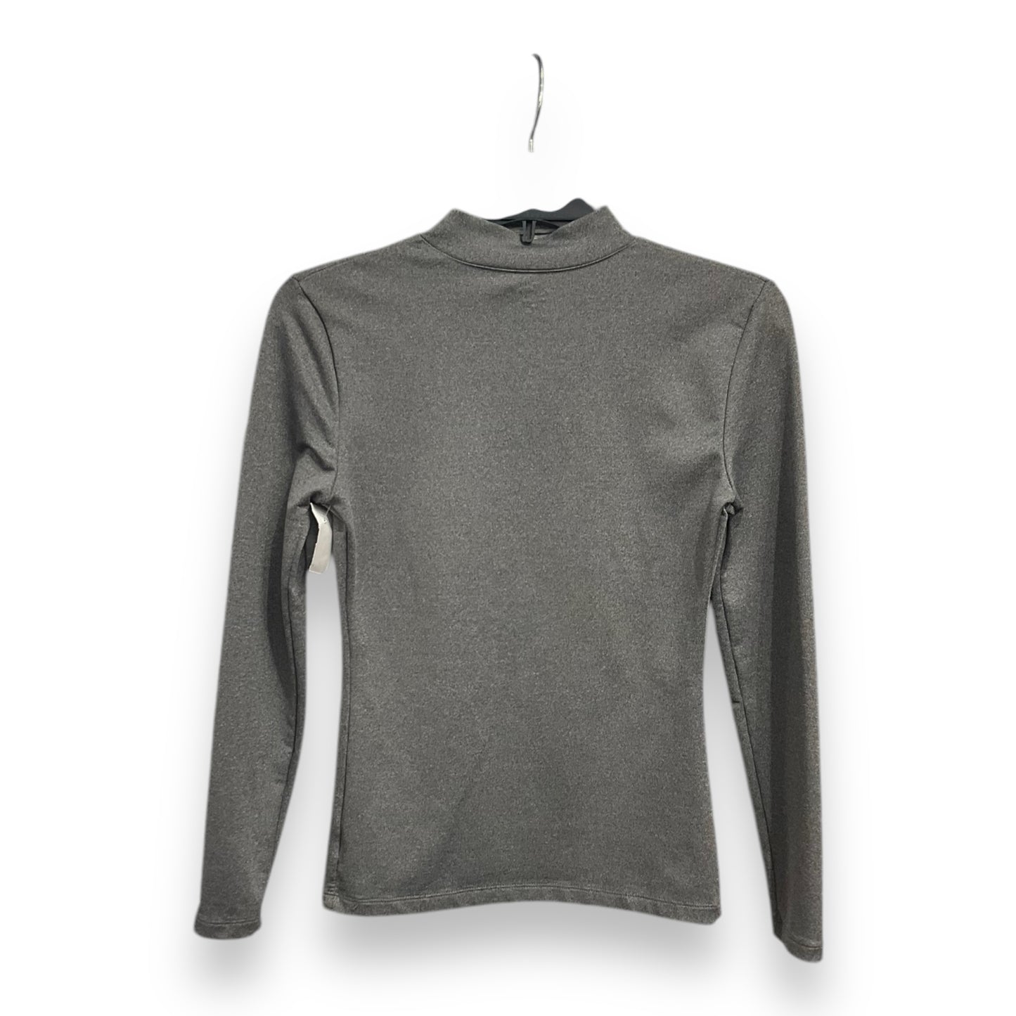 Athletic Top Long Sleeve Collar By Champion In Grey, Size: M