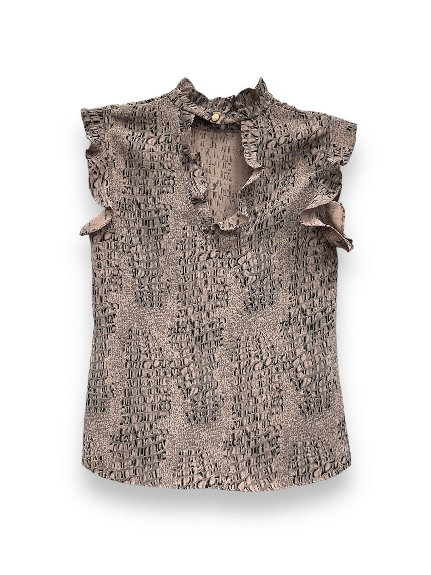 Taupe Blouse Sleeveless Cma, Size S