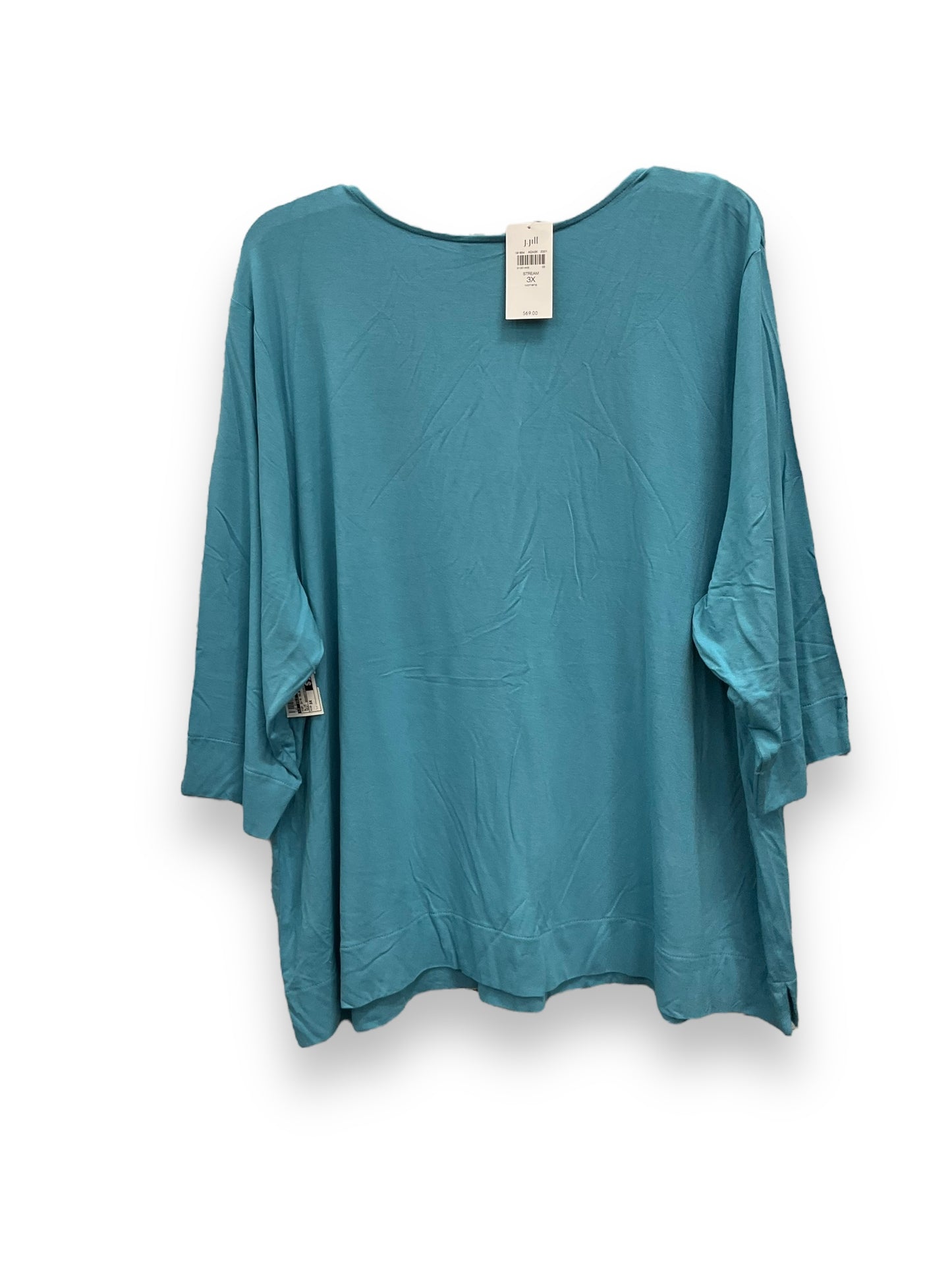 Blue Top 3/4 Sleeve J. Jill, Size 3x