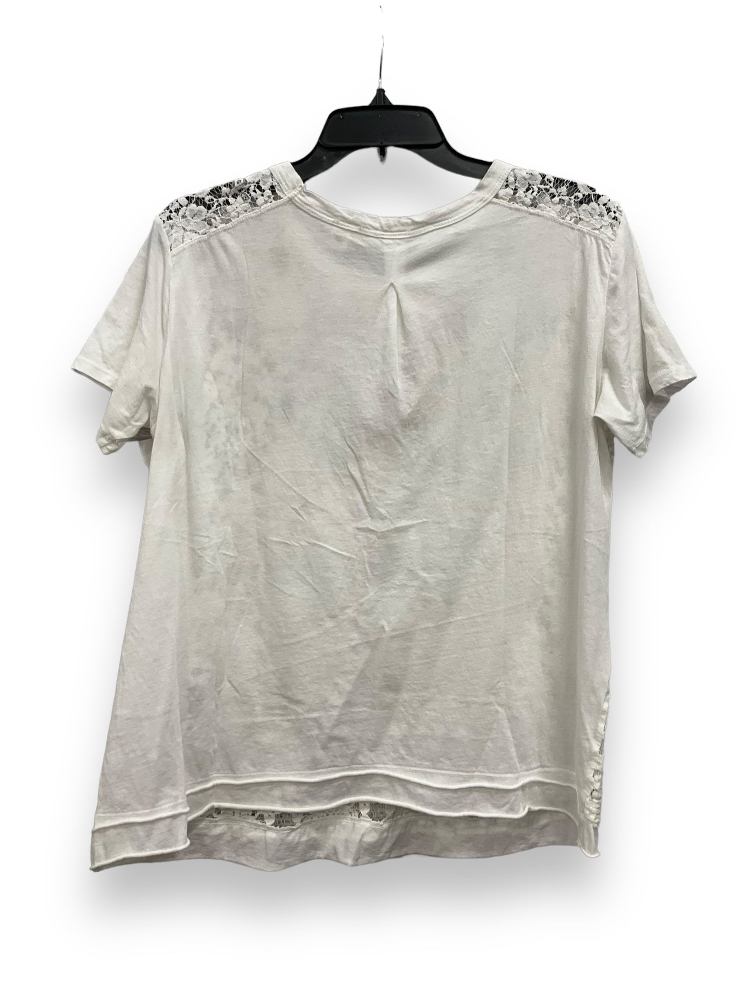 White Top Short Sleeve Wilt, Size S