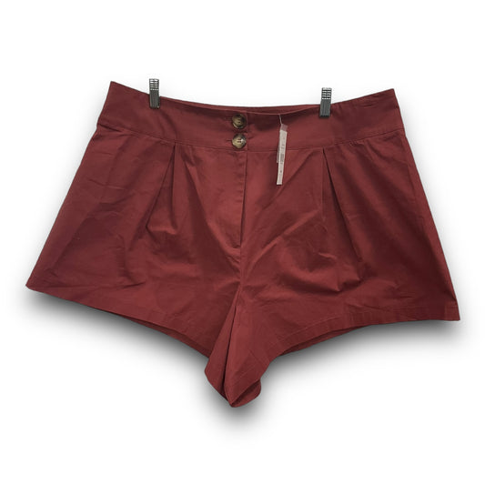 Shorts By Fashion To Figure In Red, Size: 1x