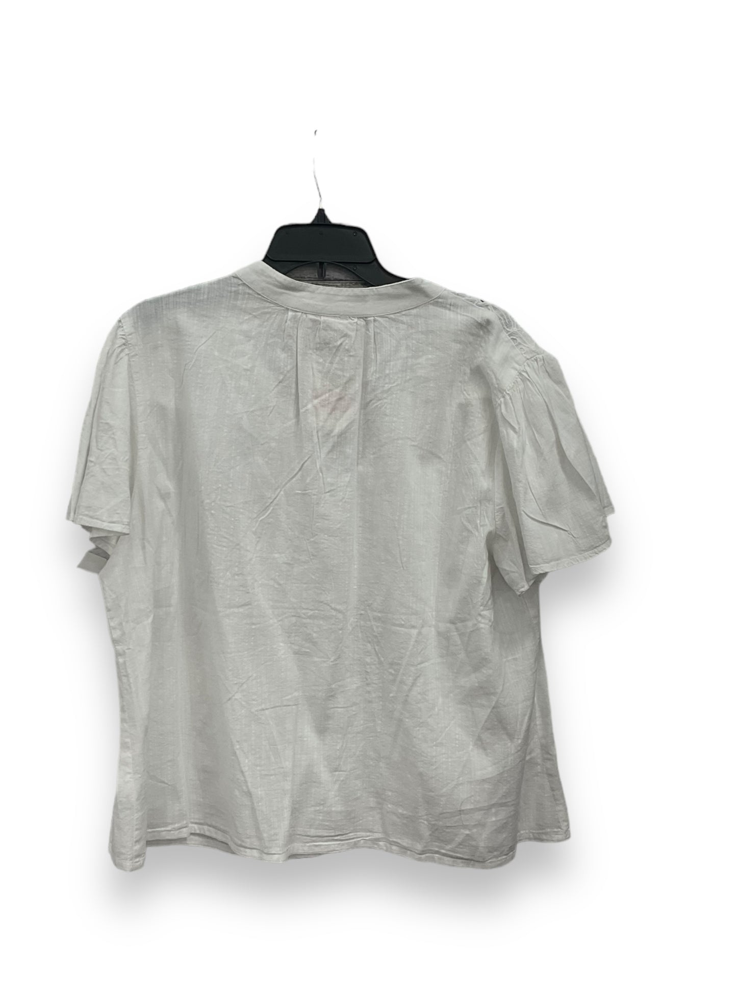 Top Short Sleeve By Knox Rose In White, Size: Xl