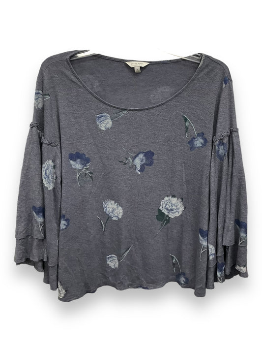 Top 3/4 Sleeve By Lucky Brand In Floral Print, Size: M