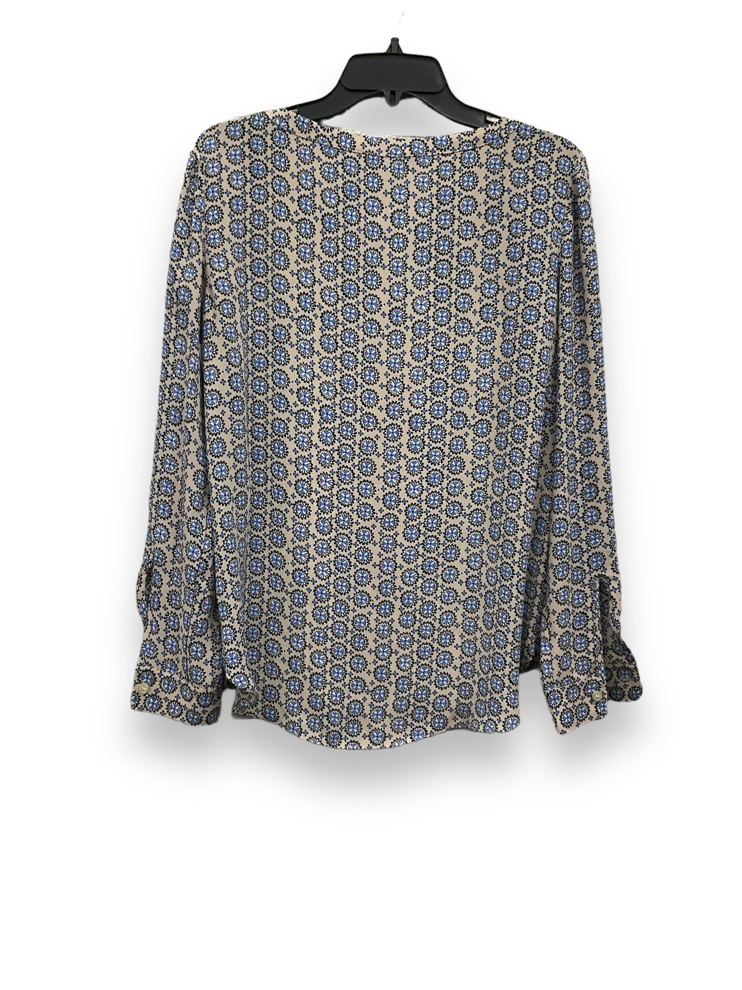 Blouse Long Sleeve By Loft In Multi-colored, Size: S