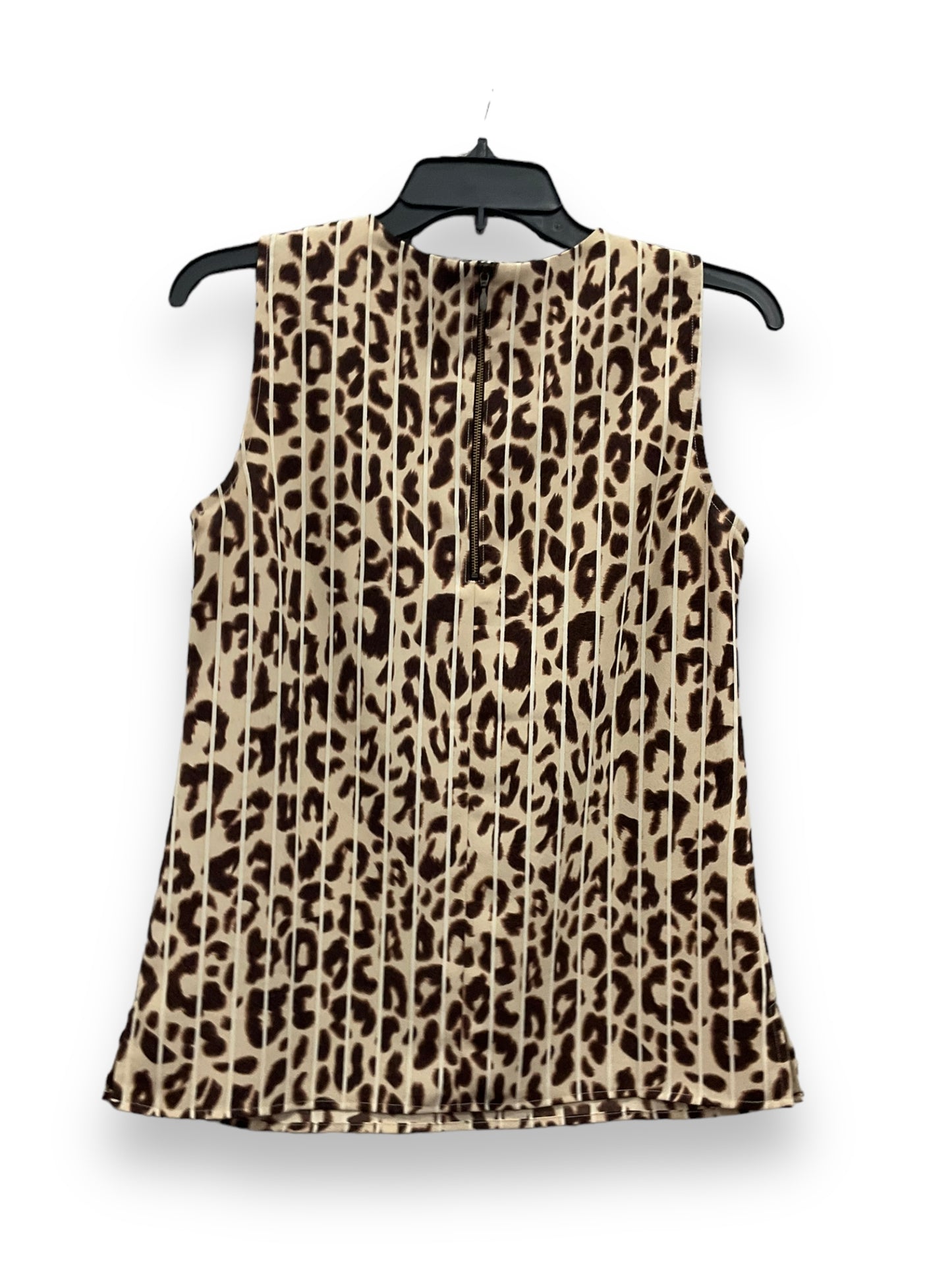 Blouse Sleeveless By Cabi In Animal Print, Size: Xs