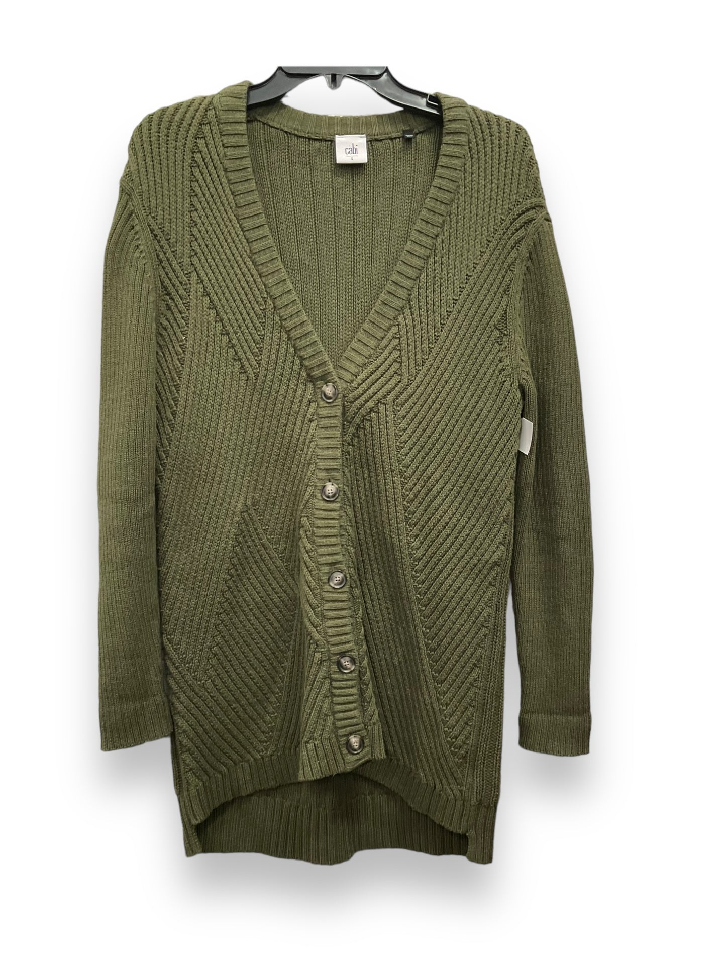 Sweater Cardigan By Cabi In Green, Size: S