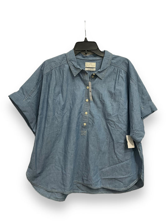 Top Short Sleeve By J. Crew In Blue, Size: 2x