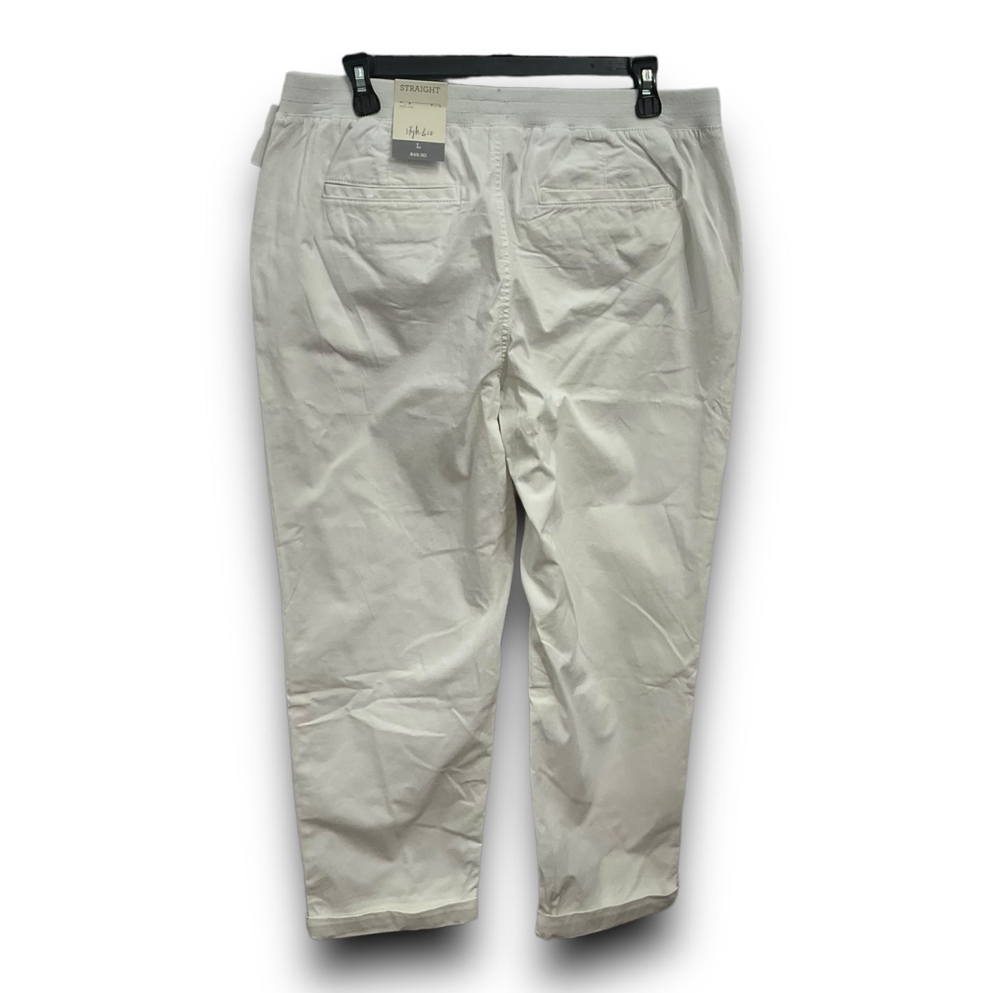 Capris By Style And Company In White, Size: L