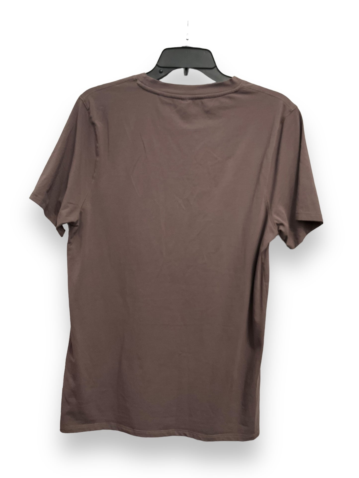 Top Short Sleeve Basic By Mono B In Taupe, Size: M