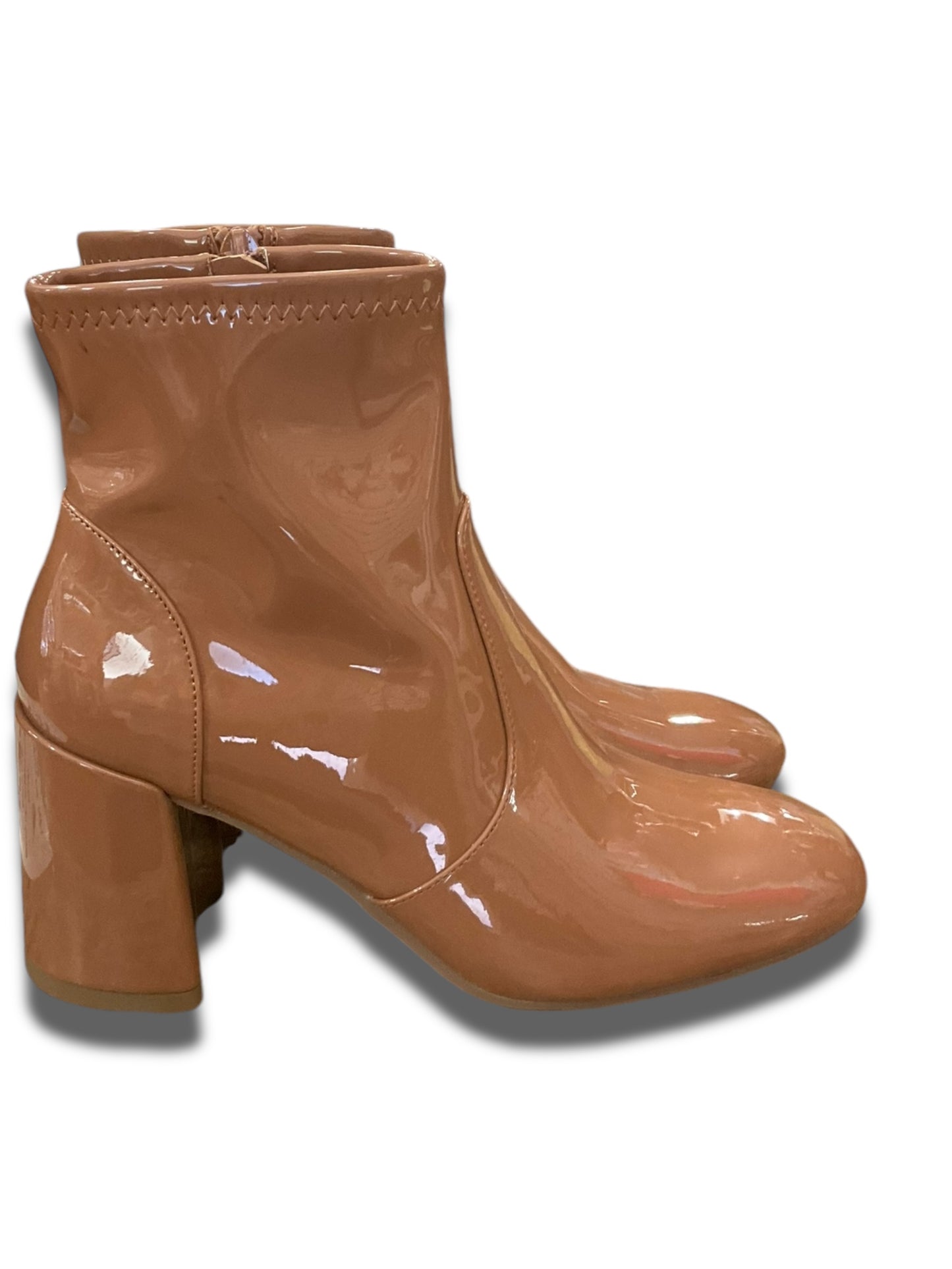 Boots Ankle Heels By Madden Nyc In Brown, Size: 7