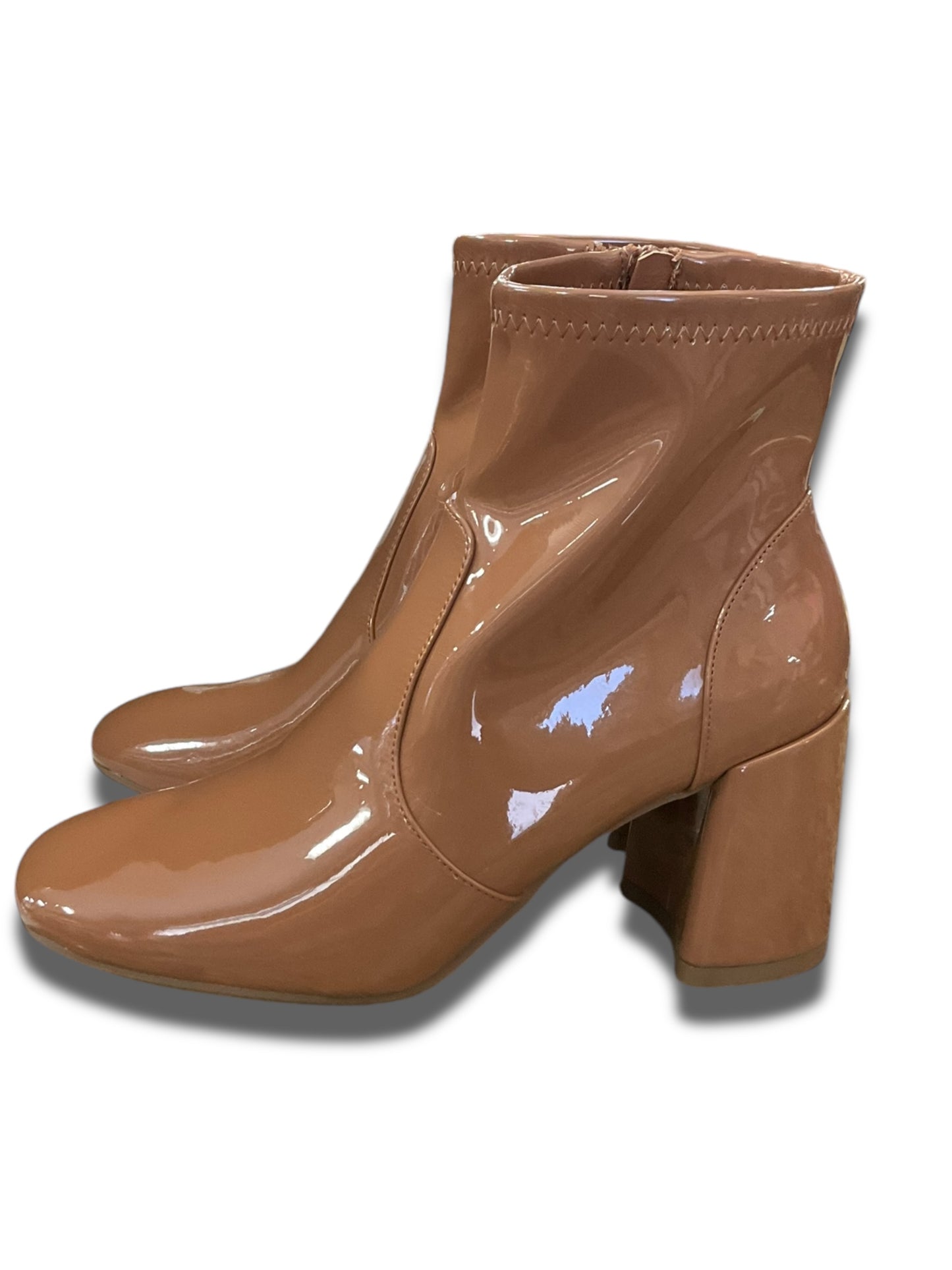 Boots Ankle Heels By Madden Nyc In Brown, Size: 7