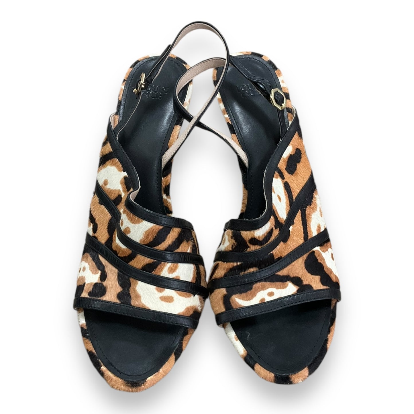 Sandals Heels Stiletto By Louise Et Cie In Animal Print, Size: 10