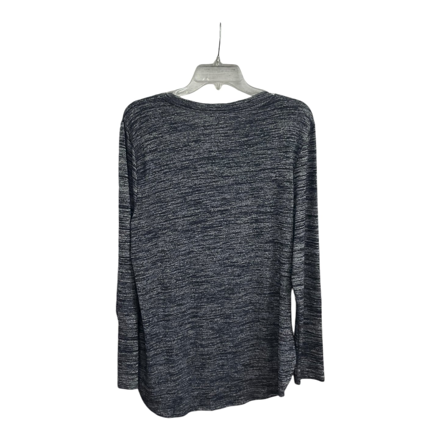 Top Long Sleeve By Banana Republic In Blue & Grey, Size: M