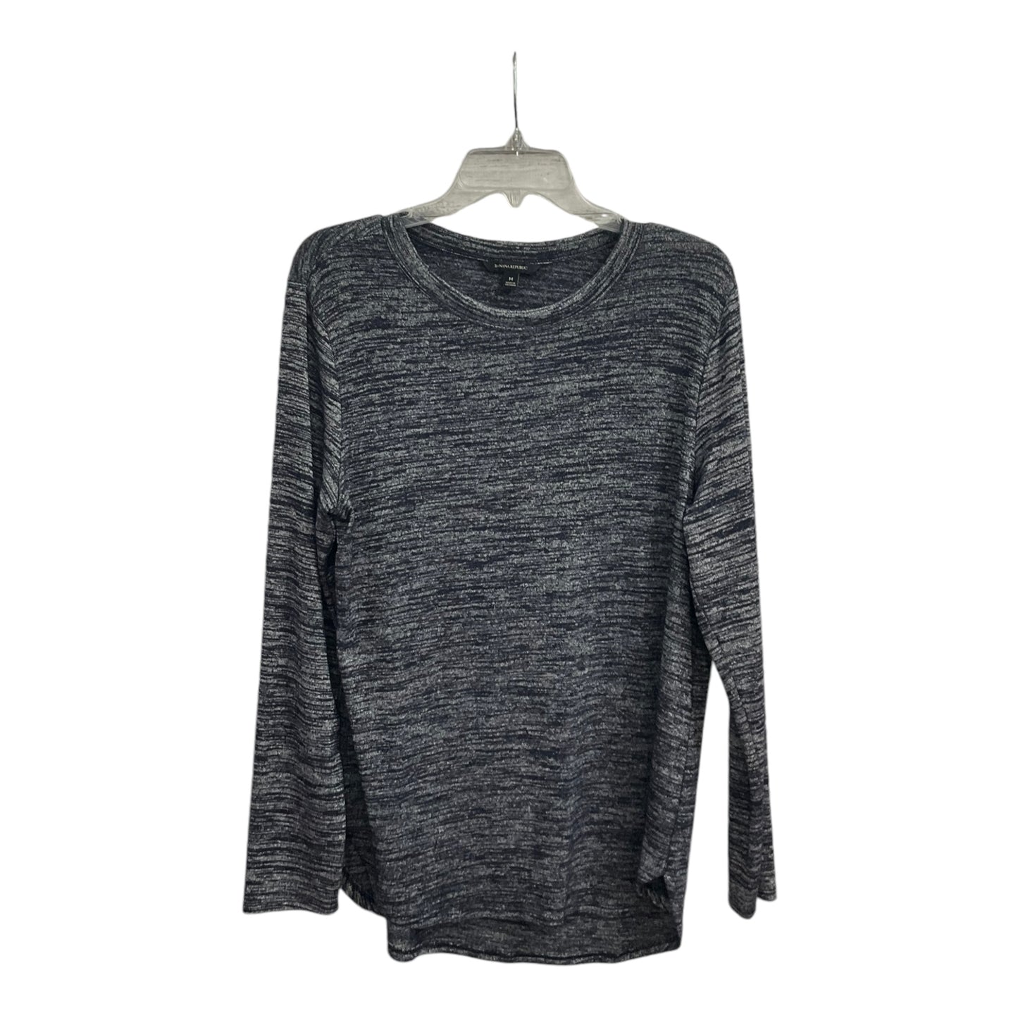 Top Long Sleeve By Banana Republic In Blue & Grey, Size: M