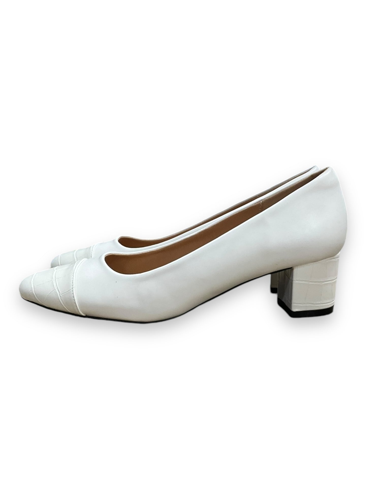 Shoes Heels Block By Clothes Mentor In White, Size: 8