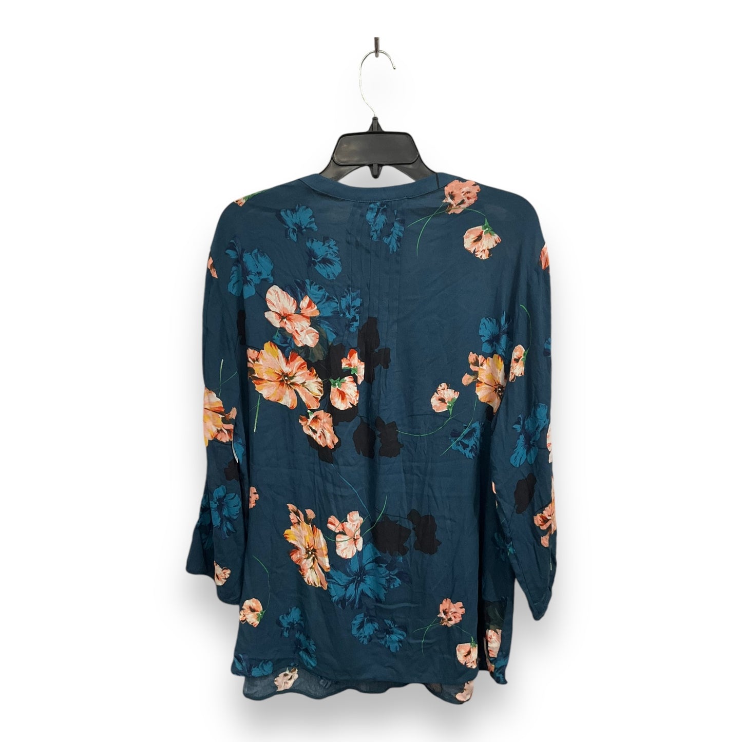 Blouse 3/4 Sleeve By Daniel Rainn In Floral Print, Size: 2x