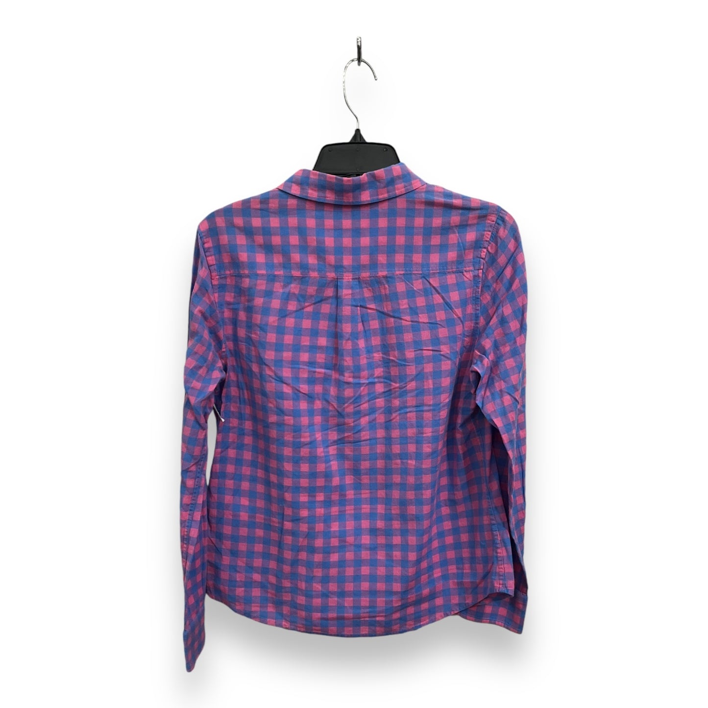 Top Long Sleeve By Vineyard Vines In Plaid Pattern, Size: M