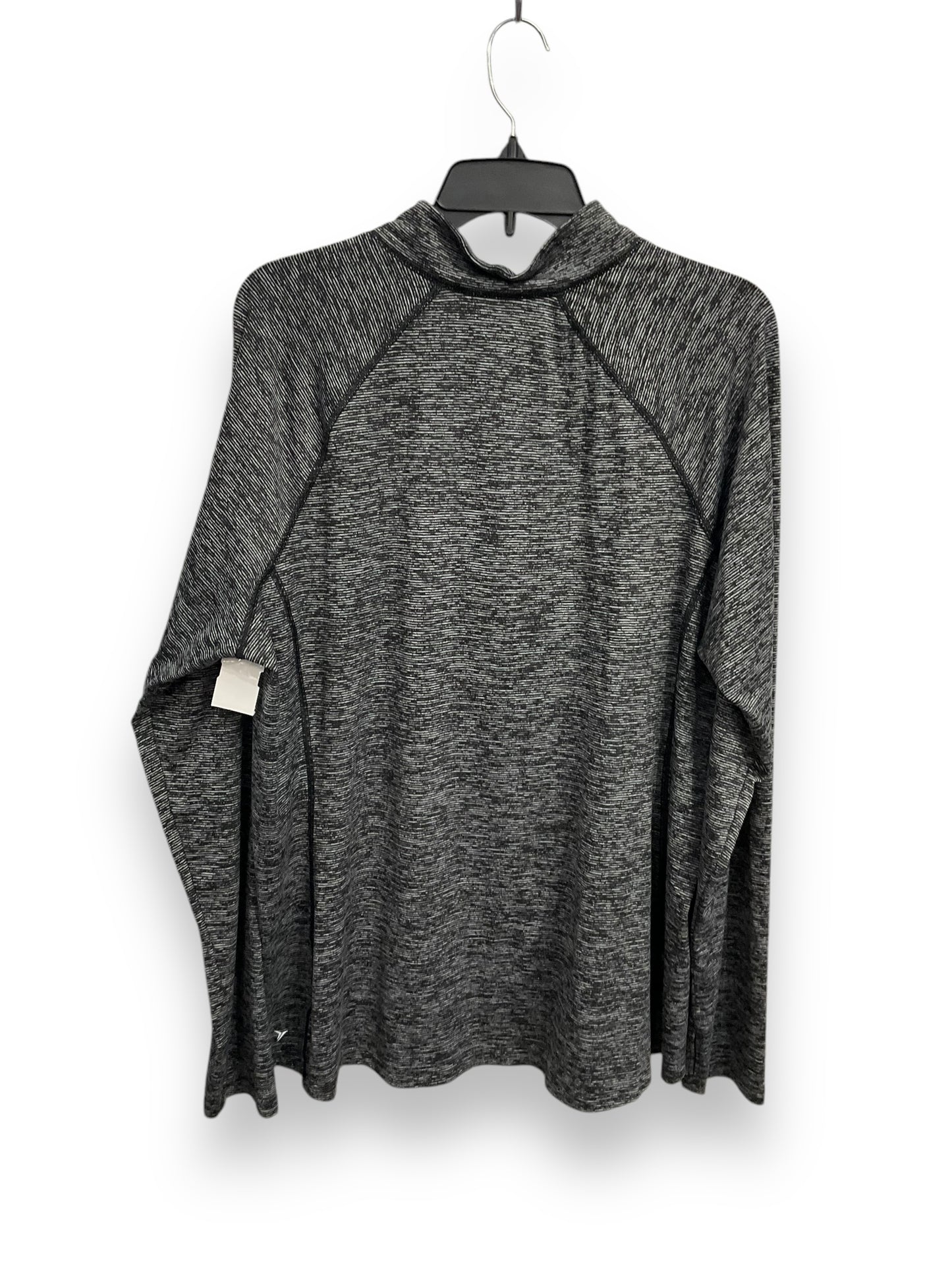 Athletic Top Long Sleeve Collar By Old Navy In Grey