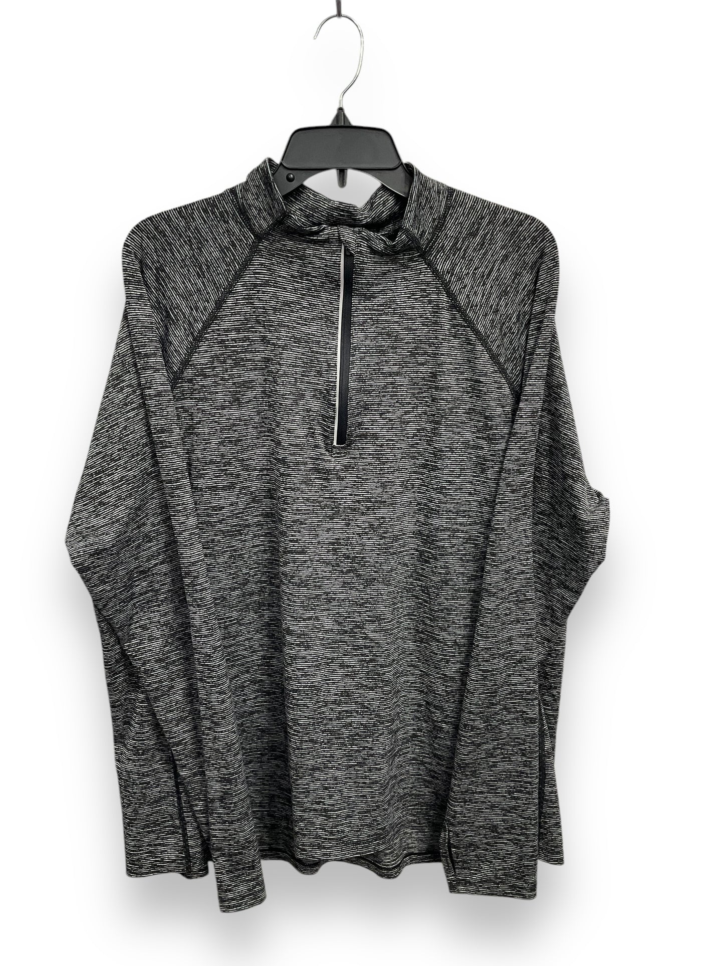 Athletic Top Long Sleeve Collar By Old Navy In Grey