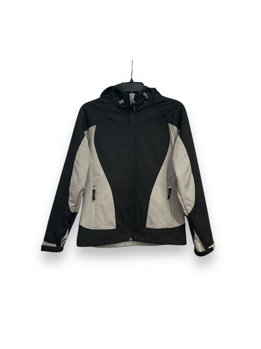 Athletic Jacket By Free Country In Black & Grey, Size: Xs