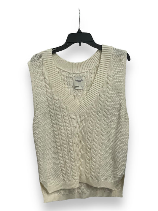 Vest Sweater By Abercrombie And Fitch In Cream, Size: S