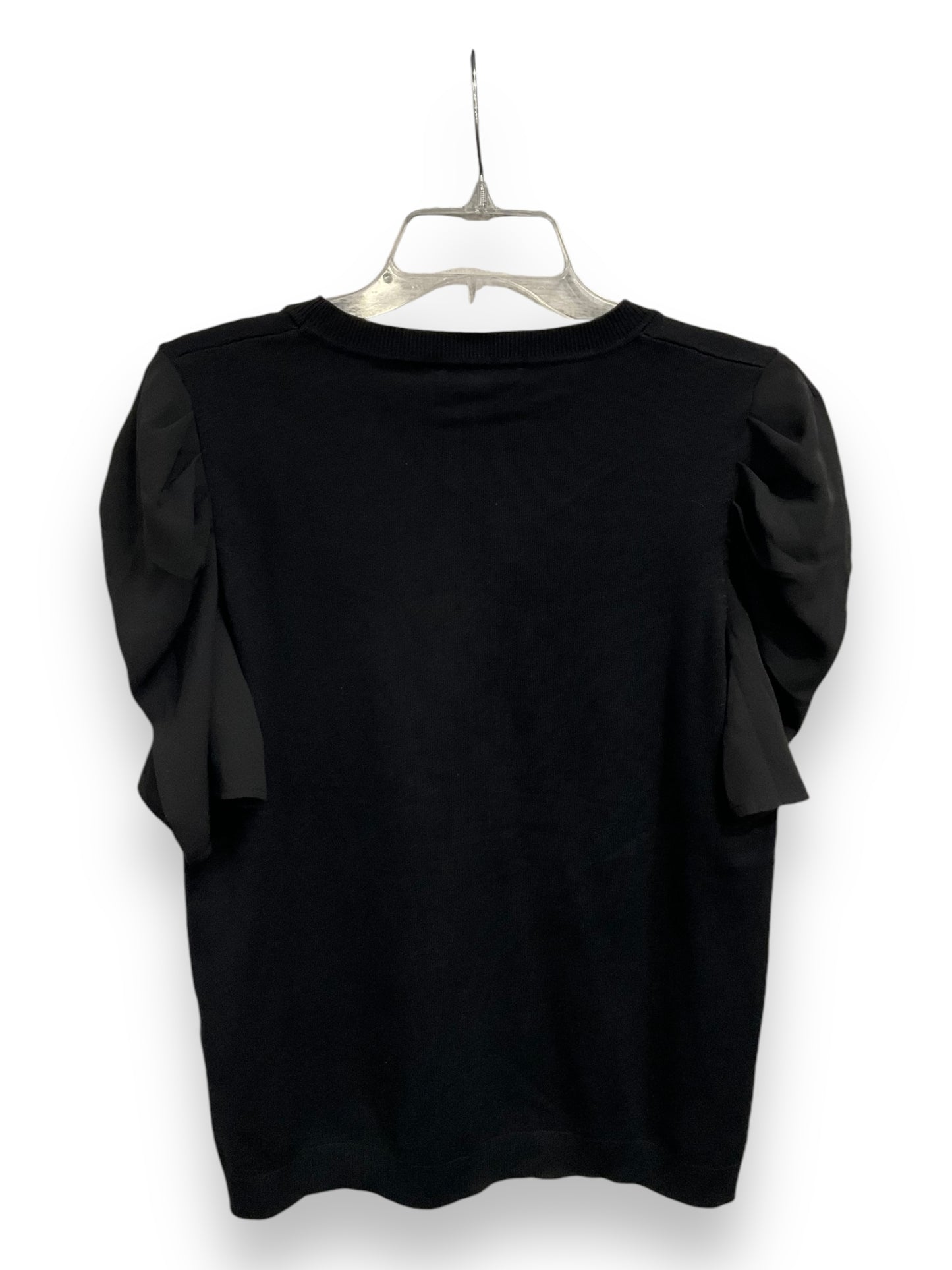 Top Short Sleeve By Adrianna Papell In Black, Size: M